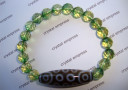 21 Eye Dzi with Faceted Emerald
