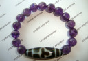 Bodhi Dzi with Faceted Amethyst