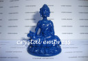 Small Blue Polyresin Medicine Buddha Deity Statue