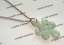Large Jade Mystic Knot Stainless Steel Necklace