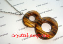 Large Infinity 8 Tiger Eye Stainless Steel Necklace