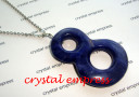 Large Infinity 8 Blue Sodalite Stainless Steel Necklace