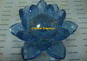 Blue Glass Crystal Lotus Flower