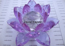 Purple Glass Crystal Lotus Flower