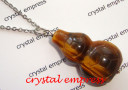 Tiger Eye Wu Lou Stainless Steel Necklace