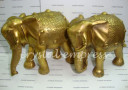 Pair of Brass Elephants with Trunks Down (Protection & Good Luck)