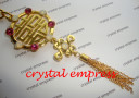 Bejeweled Double Happiness with Mystic Knot Keychain