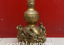Extra Large 14" Brass Wu Lou with 3D 8 Immortals