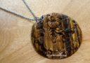 Tiger Eye Dragon & Phoenix Stainless Steel Necklace