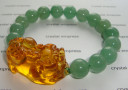 Citrine Pi Yao with Green Aventurine Bracelet