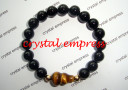 Black Onyx with Tiger Eye Wu Lou Kids Bracelet