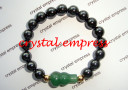 Hematite with Green Aventurine Wu Lou Kids Bracelet