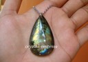 Oval Labradorite Stainless Steel Necklace
