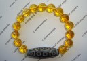 21 Eye Dzi with High Grade Faceted Citrine