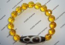 God of Wealth Dzi with High Grade Faceted Citrine
