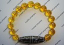 12 Eye Dzi with High Grade Faceted Citrine