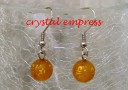 Yellow Agate Mantra Earrings