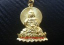 Gold Amitabha Buddha Keychain for Success