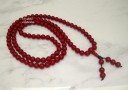 8mm Faux Red Coral 108 Mala Rosary for Meditation