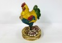 Bejeweled Peach Blossom Rooster for Marriage Luck