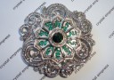 2016 Bejeweled Green Tara Amulet Brooch (Stainless Steel)