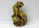 Brass Tiger on Ruyi Figurine