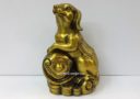 Brass Dog on Ruyi Figurine