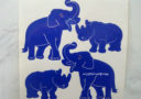 2017 Blue Rhinoceros and Elephant Sticker