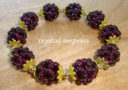 Garnet Grapes Charm Bracelet for Abundance