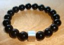 Black Onyx Minimal Charm Bracelet
