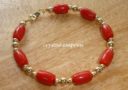 6mm Coral and Gold Protection Bracelet 5