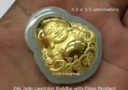 24k Jade Laughing Buddha with Coins Pendant