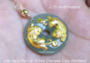 24k Jade Pair of Pi Yao Chinese Coin Pendant