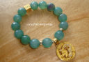Premium Good Fortune Celestial Dragon Charm Bracelet (High Grade Faceted Lilac Blue Agate)