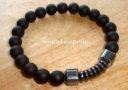 Matte Black Onyx - Hematite Maphisto Charm Bracelet