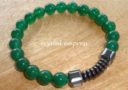 Green Agate - Hematite Maphisto Charm Bracelet