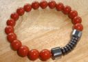 Red Jasper - Hematite Maphisto Charm Bracelet