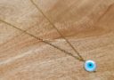 Coin Evil Eye Necklace (Stainless Steel)