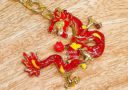 2020 3D Fire Dragon Holding Fireball Keychain to Suppress Quarrelsome & Conflict Energies