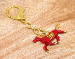 Red Windhorse with HUM Keychain