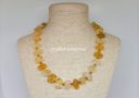 Faceted Nugget Shape Raw Citrine Necklace