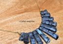 Graduated Larvikite / Black Labradorite Cleopatra Necklace