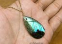 Blue Sheen Pear Shaped Labradorite Pendant/Necklace 2