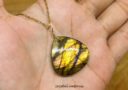 Gold Sheen Pear Shaped Labradorite Pendant/Necklace 3