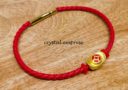 Money Bar/Ingot Braided Leather Bracelet (Red)