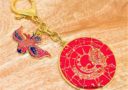 2022 Crimson Phoenix Lunar Mansions Harmonizing Amulet Keychain