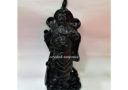 16" Black Obsidian Standing Kwan Kung Holding Sword