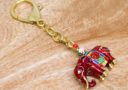 3D Red Prosperity Elephant with Anti-Conflict Amulet Keychain