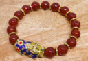 Red Agate with Color Changing Pi Yao Infinity Bracelet