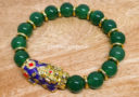 Green Agate with Color Changing Pi Yao Infinity Bracelet